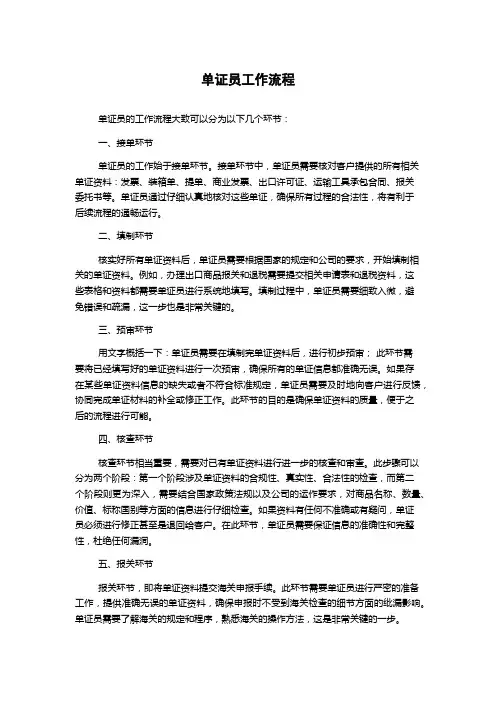 单证员工作流程