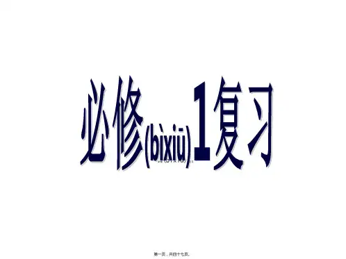 高一化学必修1期末复习课件