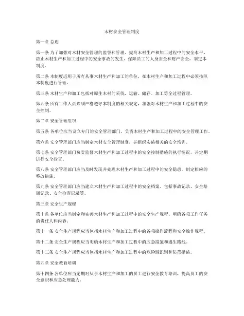 木材安全管理制度