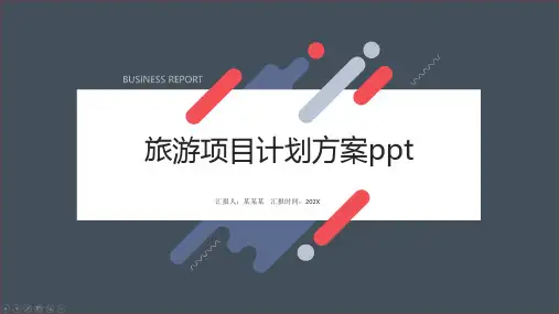 旅游项目计划方案ppt