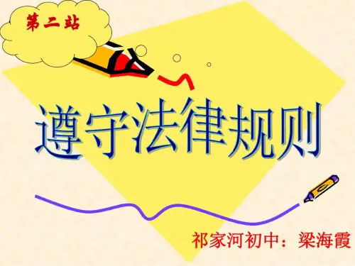 思想品德：8.2《遵守法律规则》课件(北师大版七年级下)