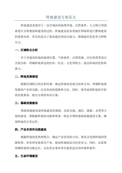 阵地建设方案范文