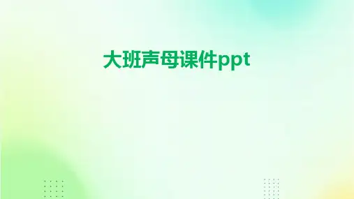 大班声母课件ppt课件
