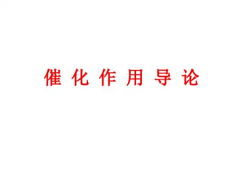 催化作用导论 第一章 催化作用基础.ppt