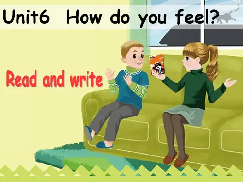 人教版PEP英语六年级上册Unit6 How do you feel B read and write课件等