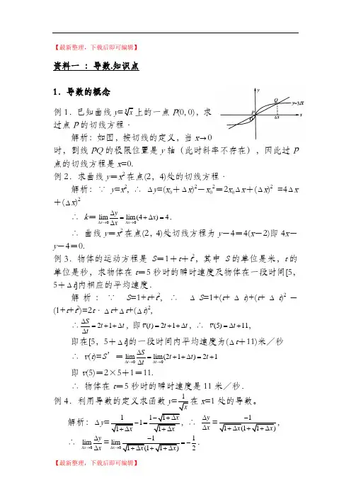 导数典型例题讲解(精编文档).doc