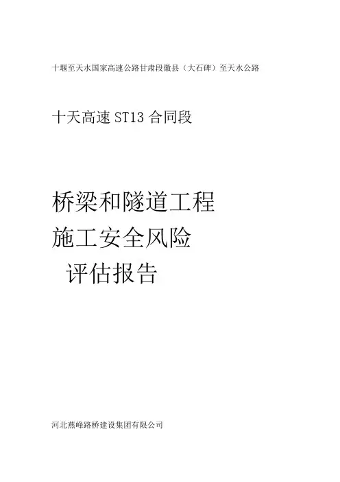 桥梁与隧道工程施工安全风险评估报告