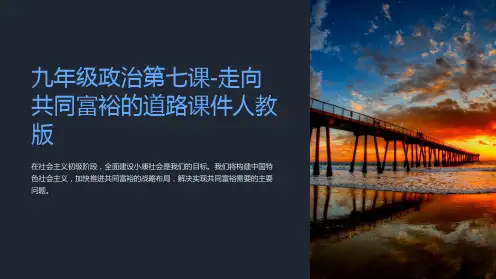 九年级政治第七课-走向共同富裕的道路课件人教版