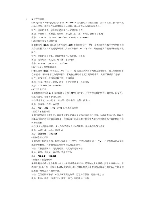 浙江古纤道化纤有限公司产品介绍