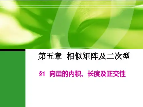 线性代数  第五章  相似矩阵及二次型