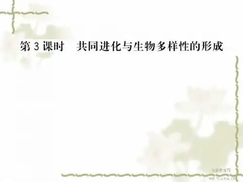 生物必修ⅱ人教新课标7.2.3共同进化与生物多样性的形成课件.
