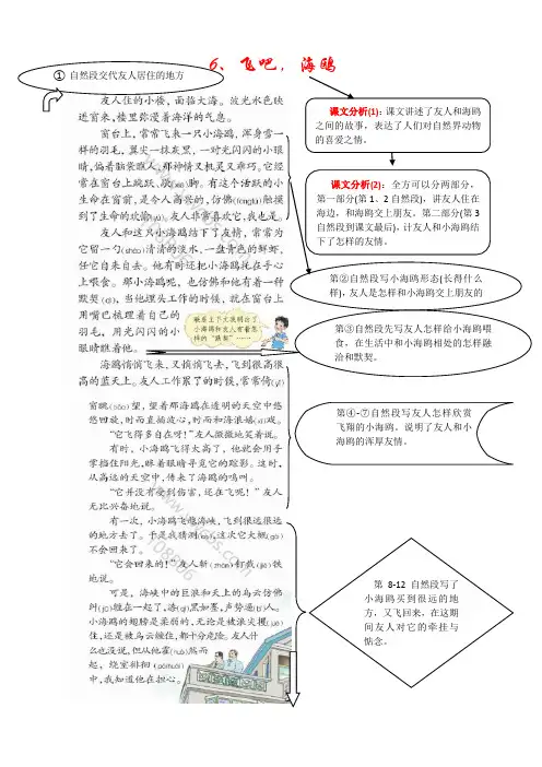 S版三年级下册语文6、《飞吧,海鸥》知识点