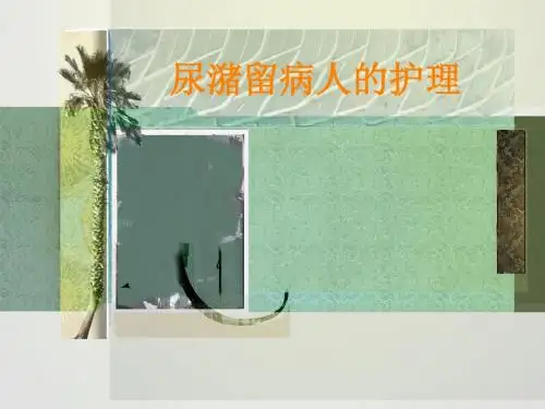 尿潴留病人的护理PPT课件