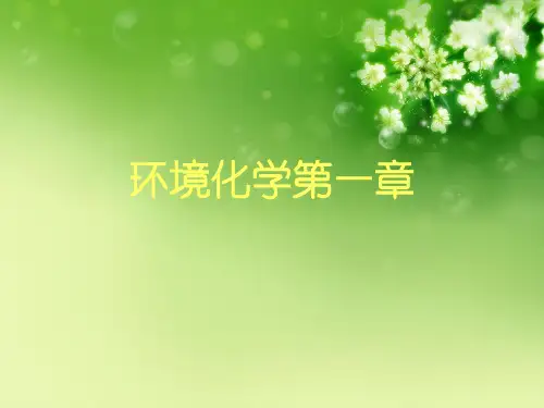 环境化学第一章优秀课件