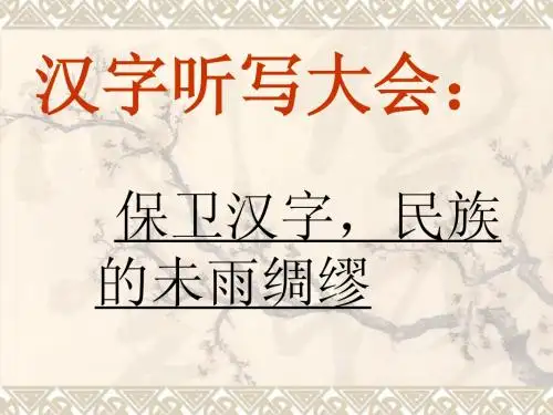 作文素材2 汉字