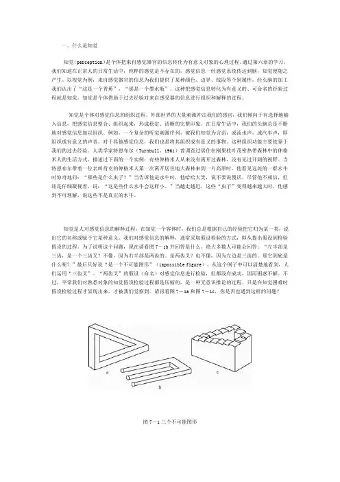 知觉的加工机制