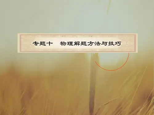 最新-2018届高考物理二轮复习 第22讲专题10A物理解题方法与技巧课件 精品 
