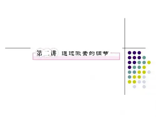 必修三2-2通过激素的调节