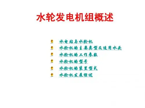 水轮发电机组概述