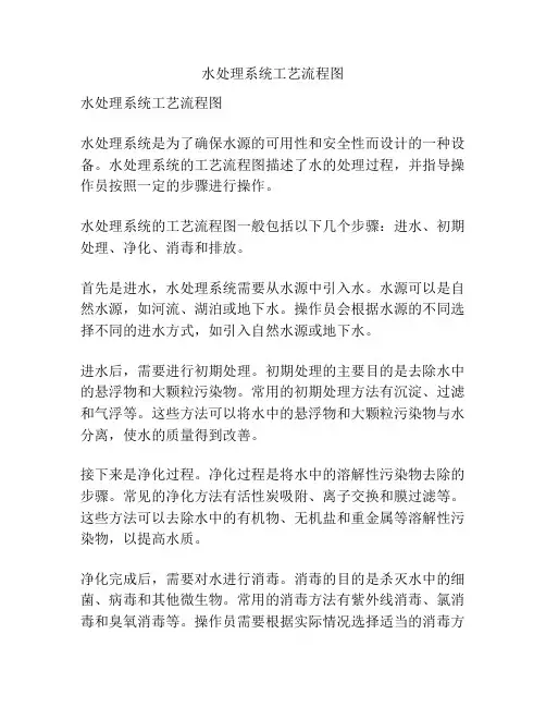 水处理系统工艺流程图