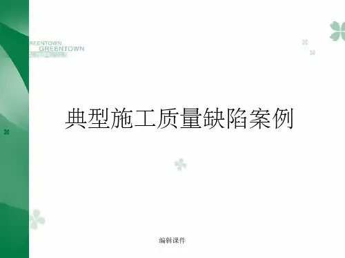 典型施工质量缺陷案例