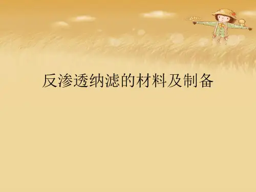 反渗透纳滤的材料及制备