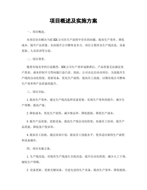 项目概述及实施方案