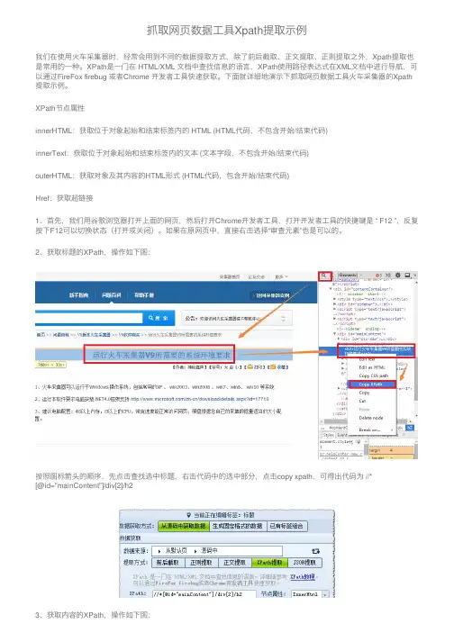 抓取网页数据工具Xpath提取示例