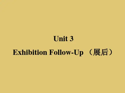 Unit3 Exhibition Follow-Up (展后)《会展英语》