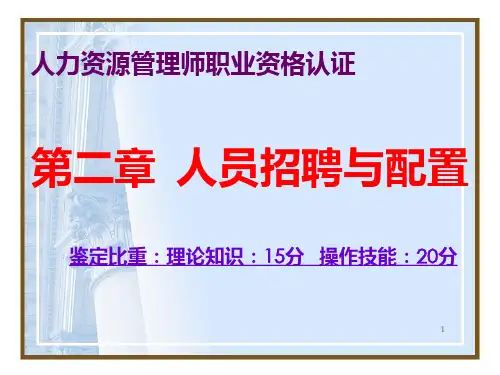 人力资源管理师三级-第二章 人员招聘与配置PPT课件