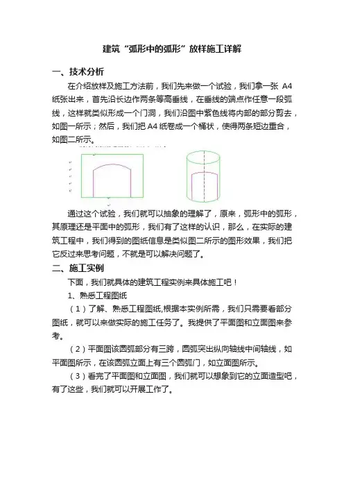 建筑“弧形中的弧形”放样施工详解