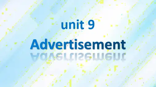中职英语语文出版社基础模块下unit 9