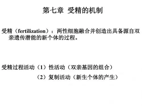 第七章 受精的机制