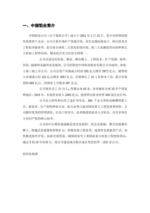 中国铝业简介