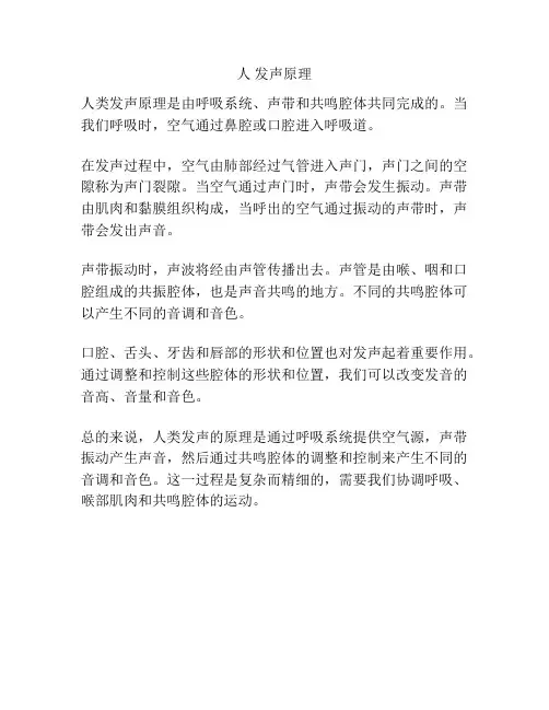 人 发声原理
