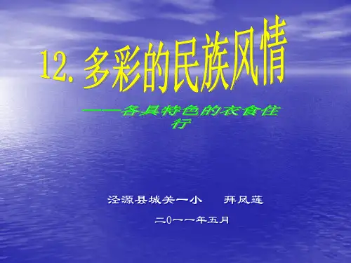 多彩的民族风情PPT课件