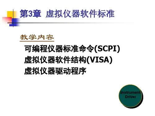 虚拟仪器导论PPT电子教案第3章虚拟仪器软件标准