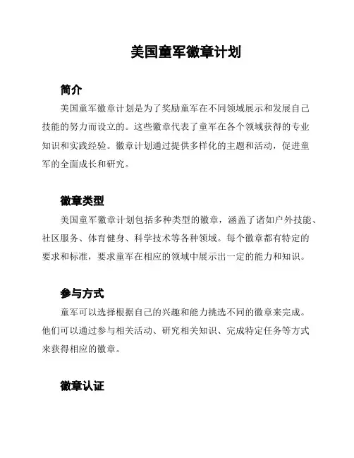 美国童军徽章计划