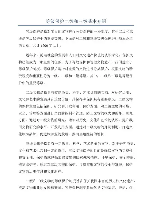 等级保护二级和三级基本介绍
