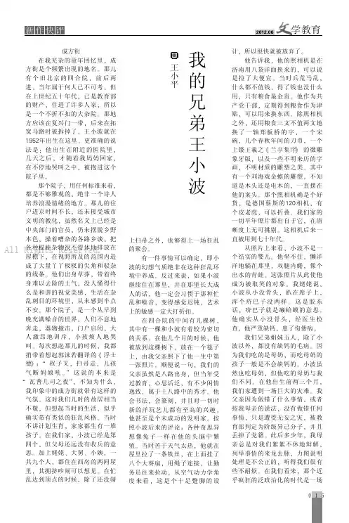 我的兄弟王小波