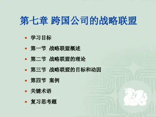 第七章 跨国公司的战略联盟