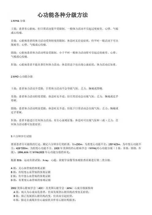 心功能分级