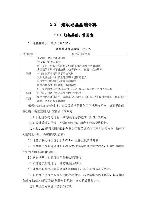 2-2 建筑地基基础计算