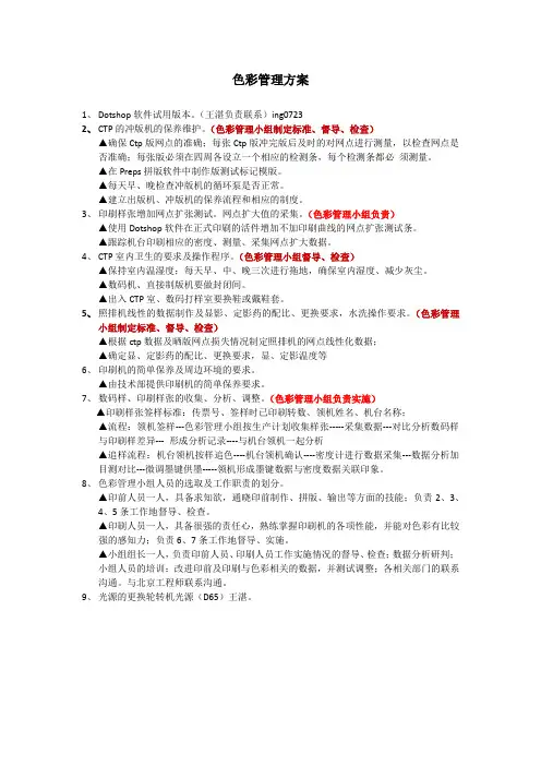 色彩管理方案