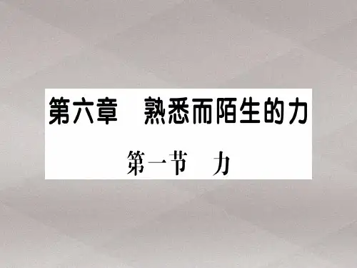 第六章 第一节 力—2020年秋沪科版物理八年级上册作业课件