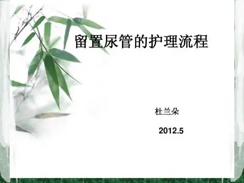 留置尿管的护理流程