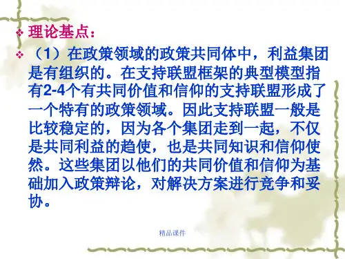 公共政策分析政策模型
