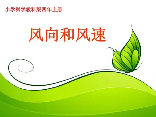 四年级上册科学课件-1.4风向和风速 教科版 