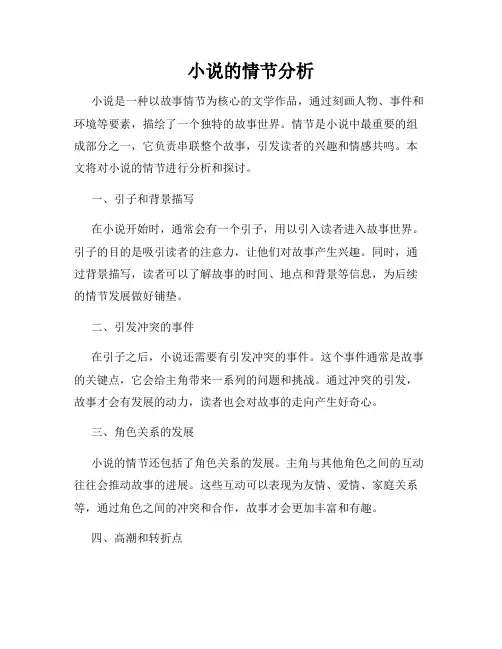 小说的情节分析