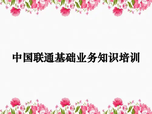 中国联通基础业务知识培训